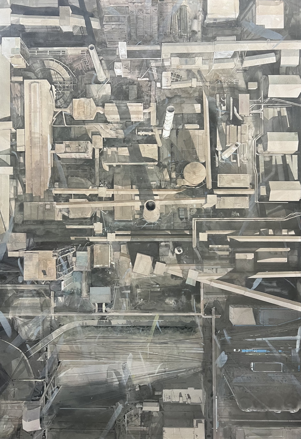 15.《大江大河4》，178cmx122cm，纸本水彩，2023