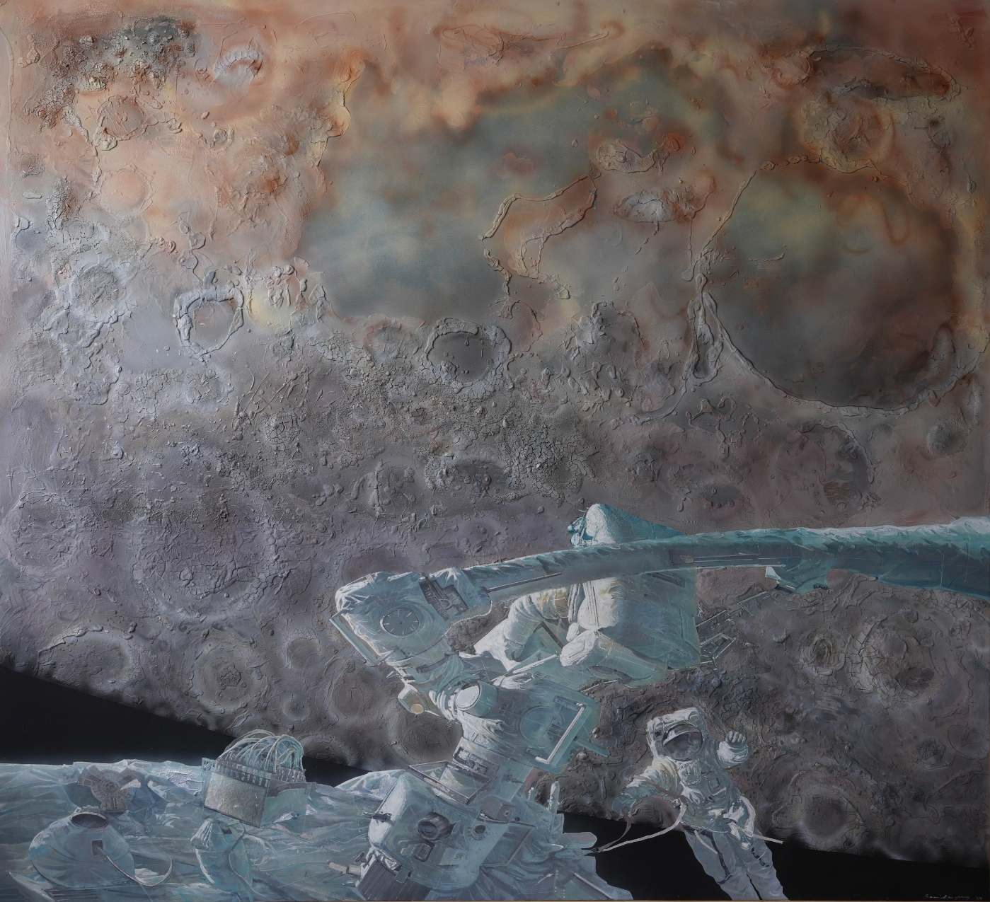 17.《梦舟 》综合材料 200cmx220cm 2024