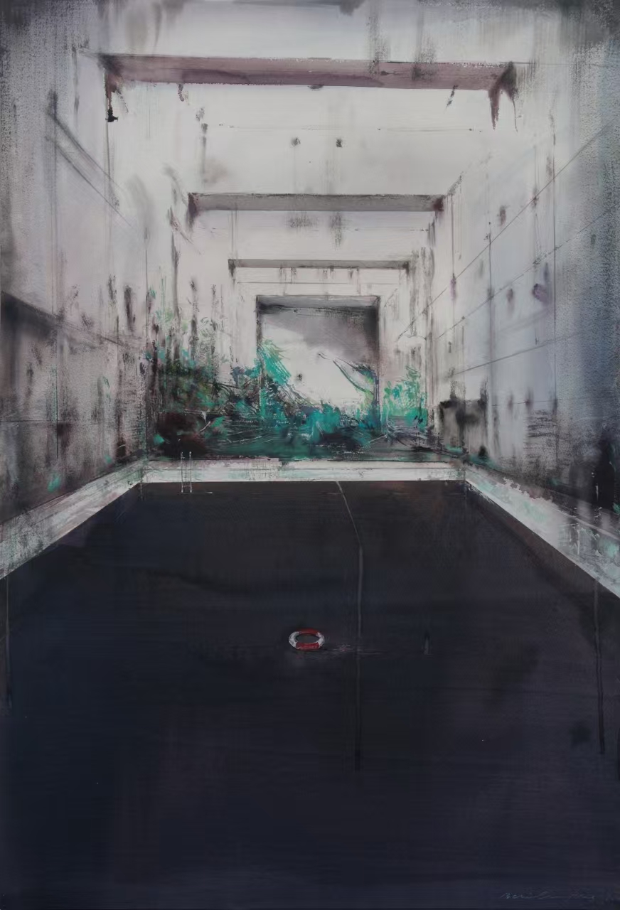 33.游戏场7 105x75cm 2017 纸本水彩