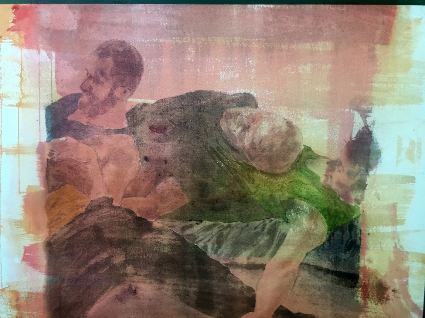 38.《演员》纸本水彩 75x105cm  2017