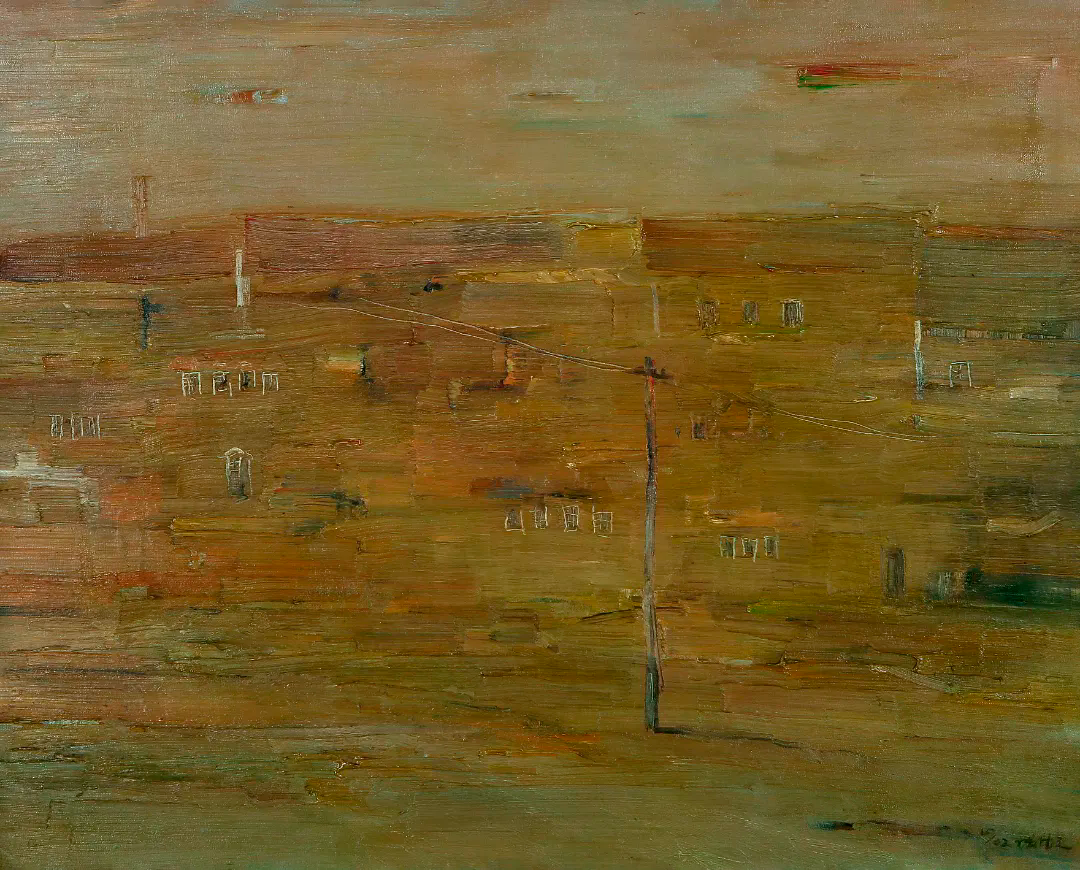禇德元作品  路影  风景油画  90×110cm  2016.jpg