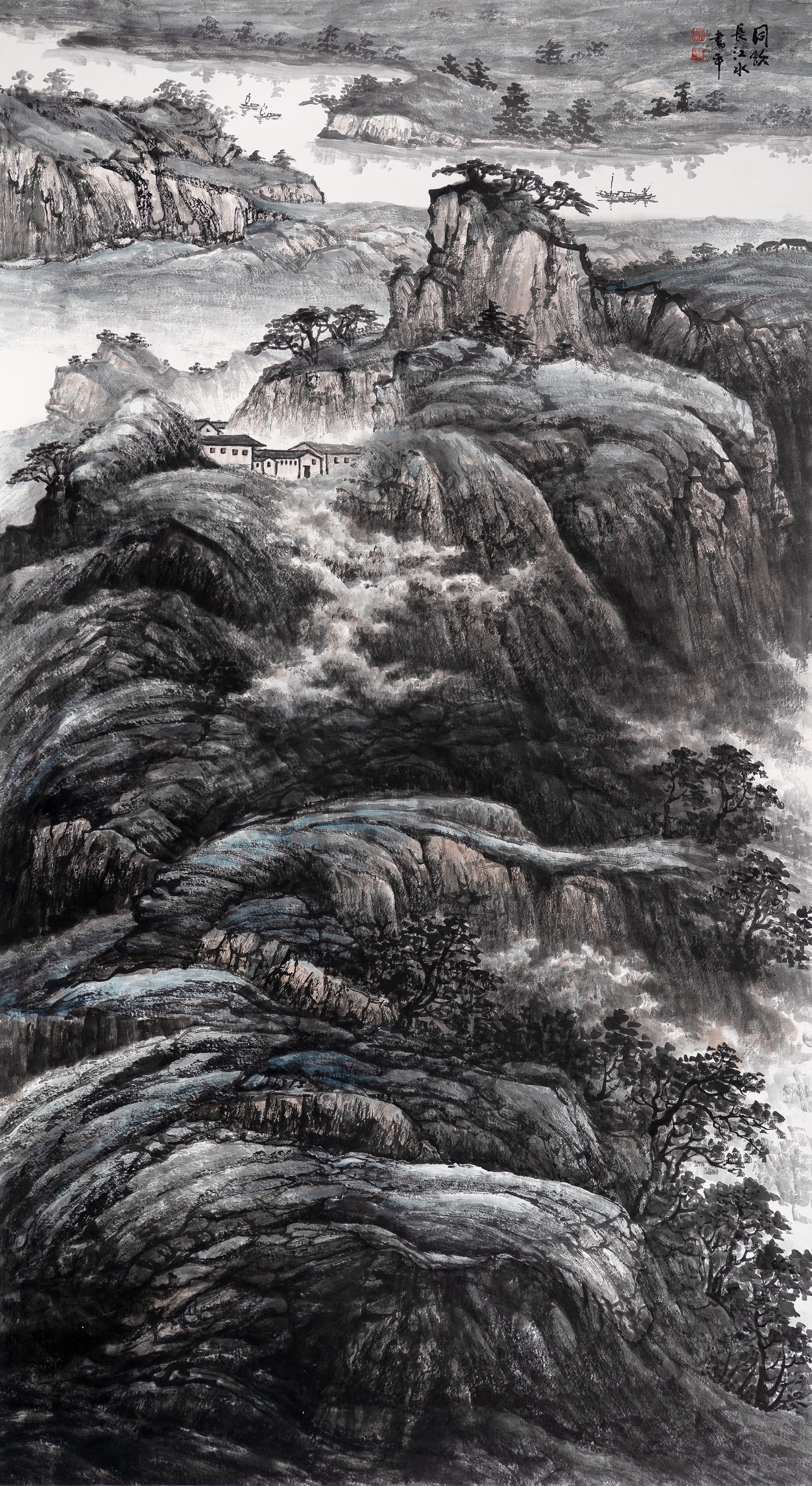 刘书平《同饮长江水》180cmx96cm 刘书平《同饮长江水》180cmx96cm