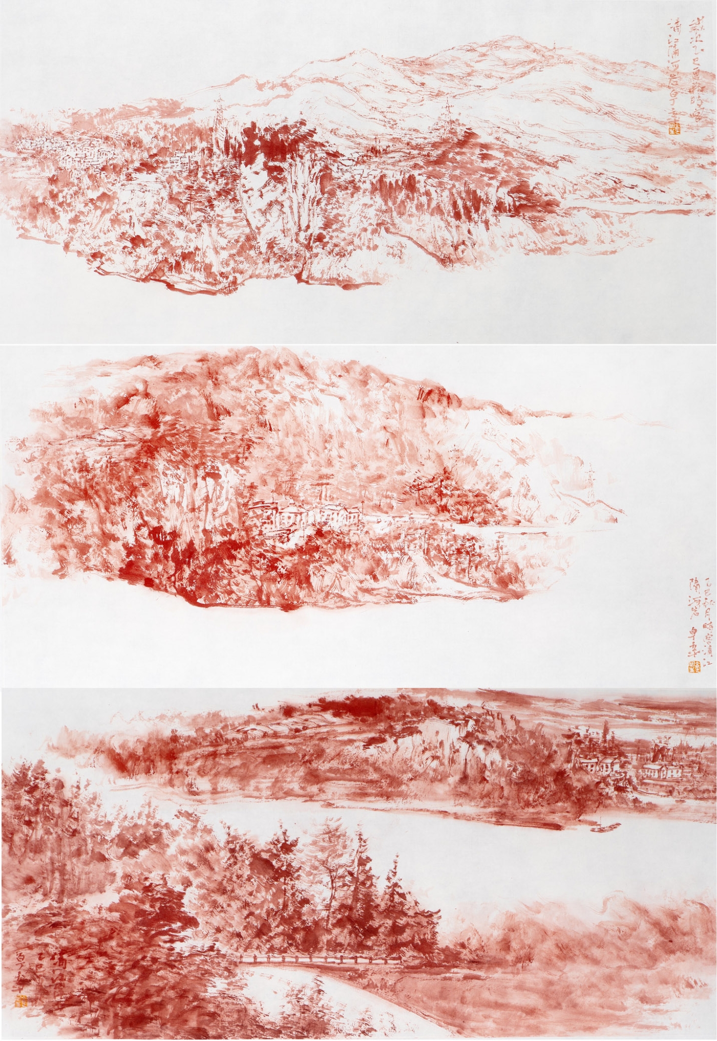 叶立平《长江写生》100cmx48cm 叶立平《长江写生》100cmx48cm