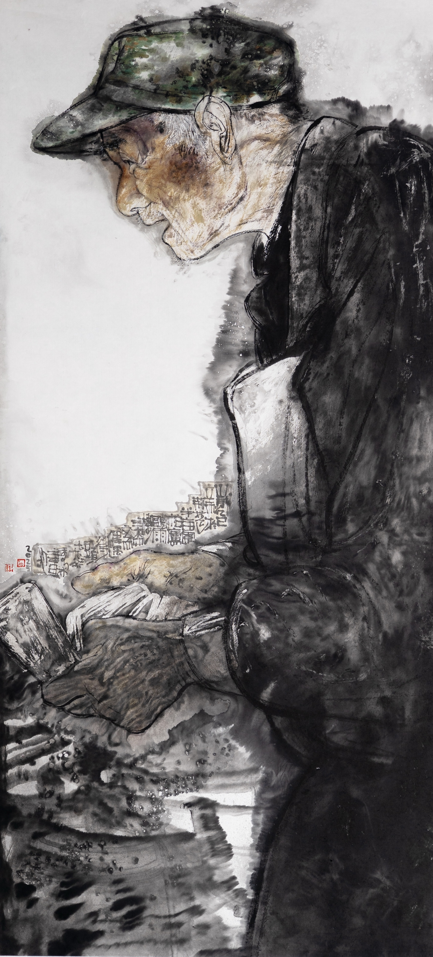 柳秀林《写意人物》170cmx60cm 柳秀林《写意人物》170cmx60cm