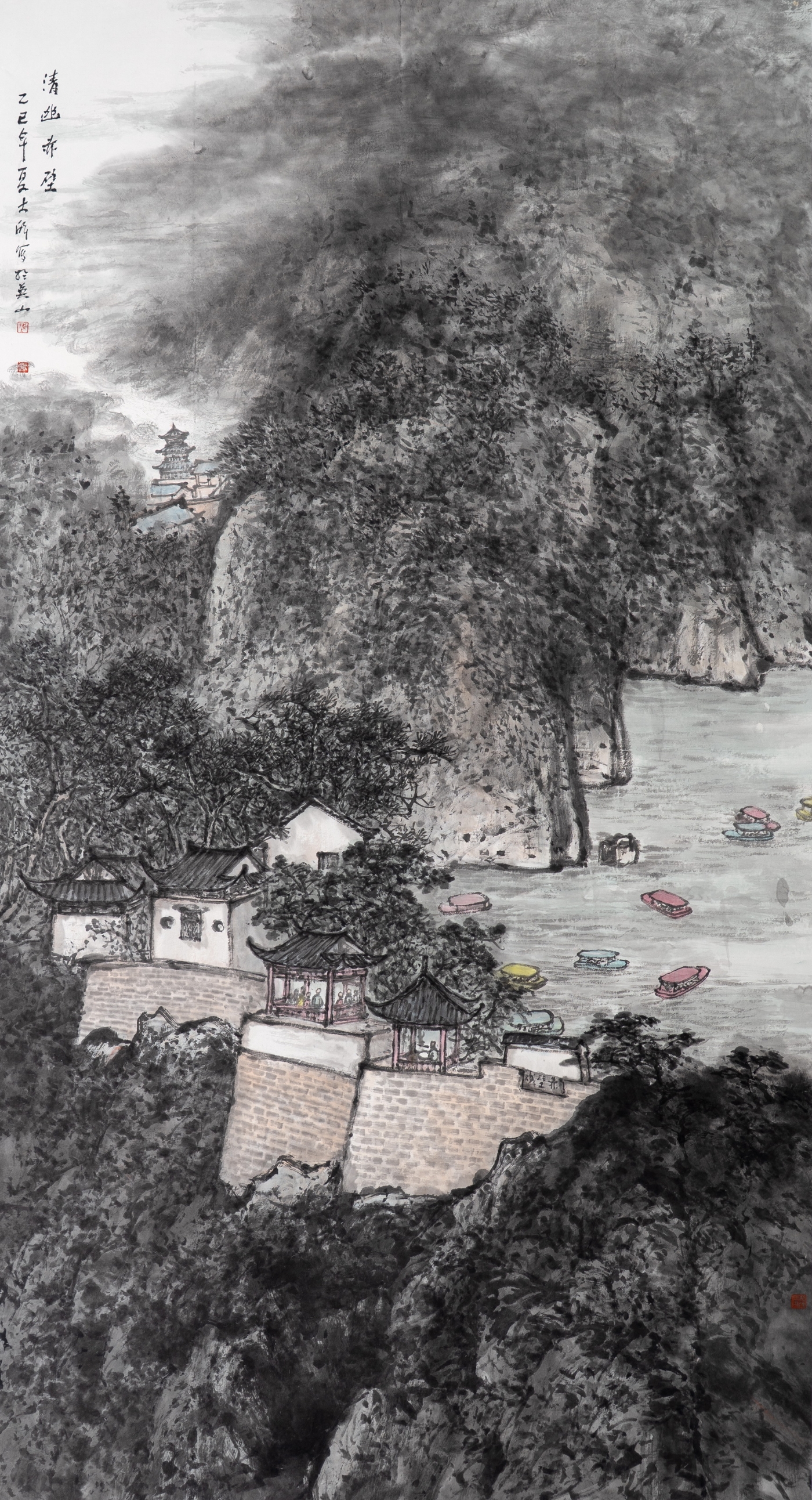 陈解华《清幽赤壁》180cmx96cm 陈解华《清幽赤壁》180cmx96cm