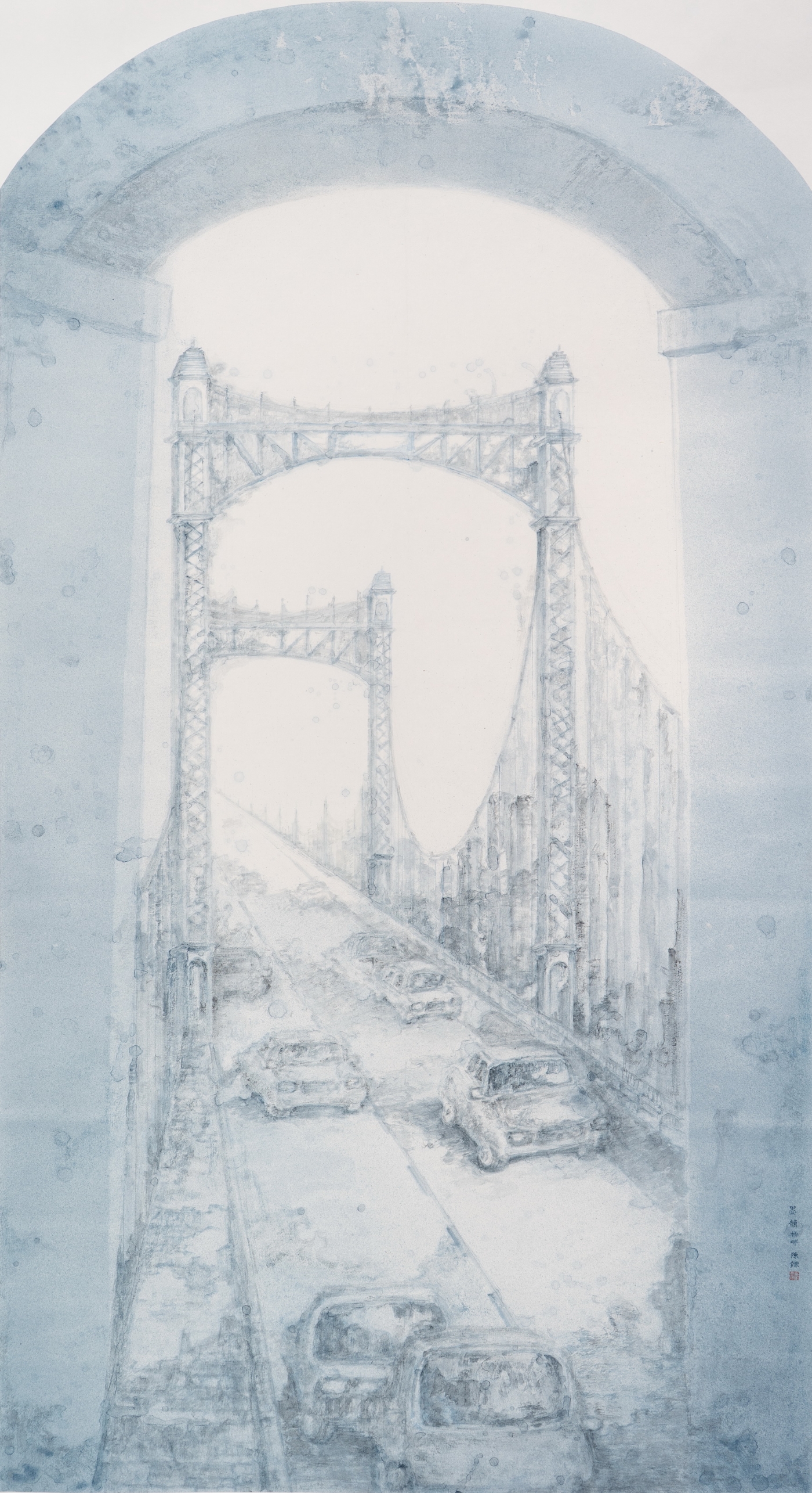 陈铄《墨韵桥畔》180cmx96cm 陈铄《墨韵桥畔》180cmx96cm