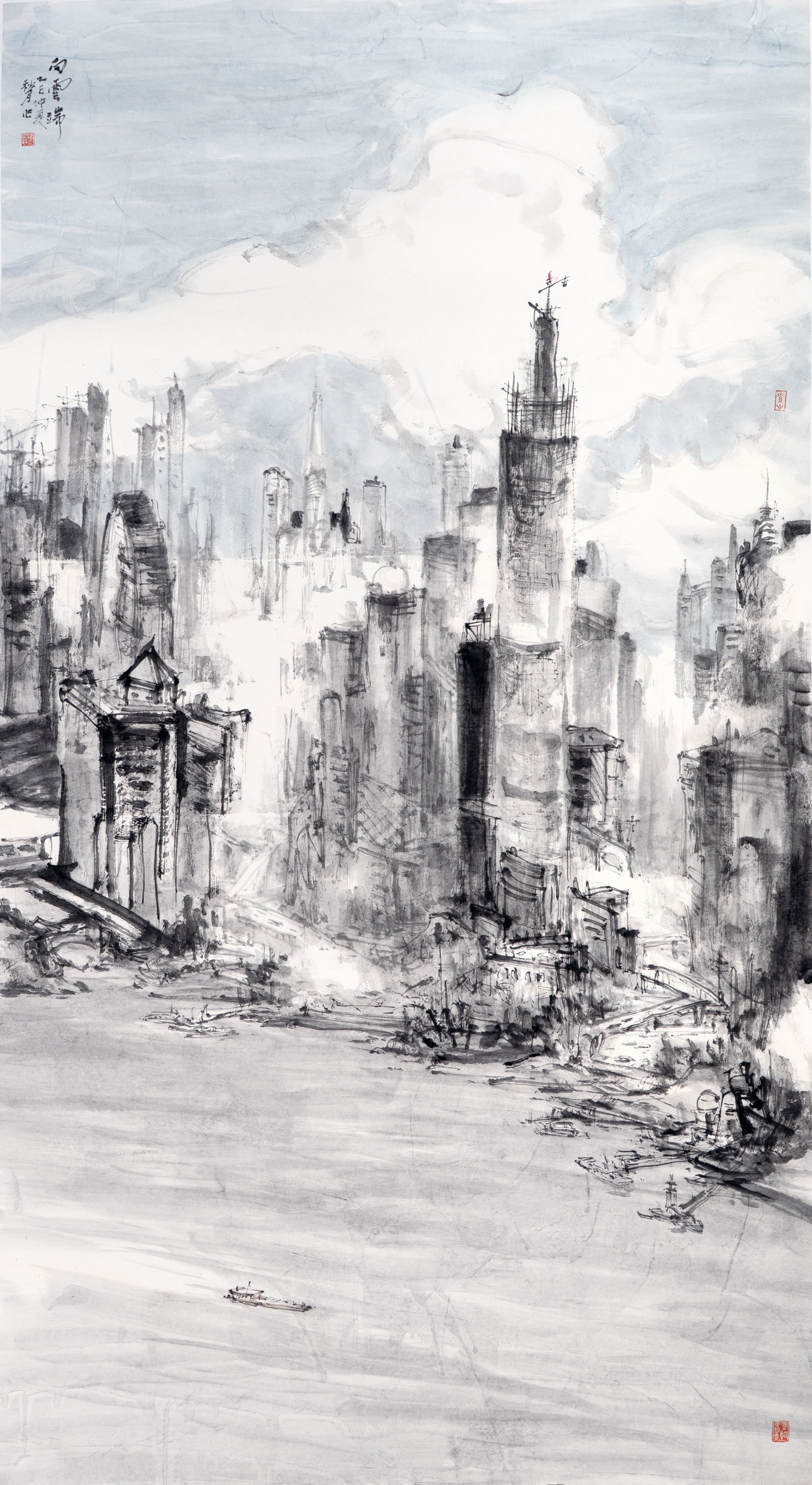 邓秋月《向云端》180cmx96cm 邓秋月《向云端》180cmx96cm