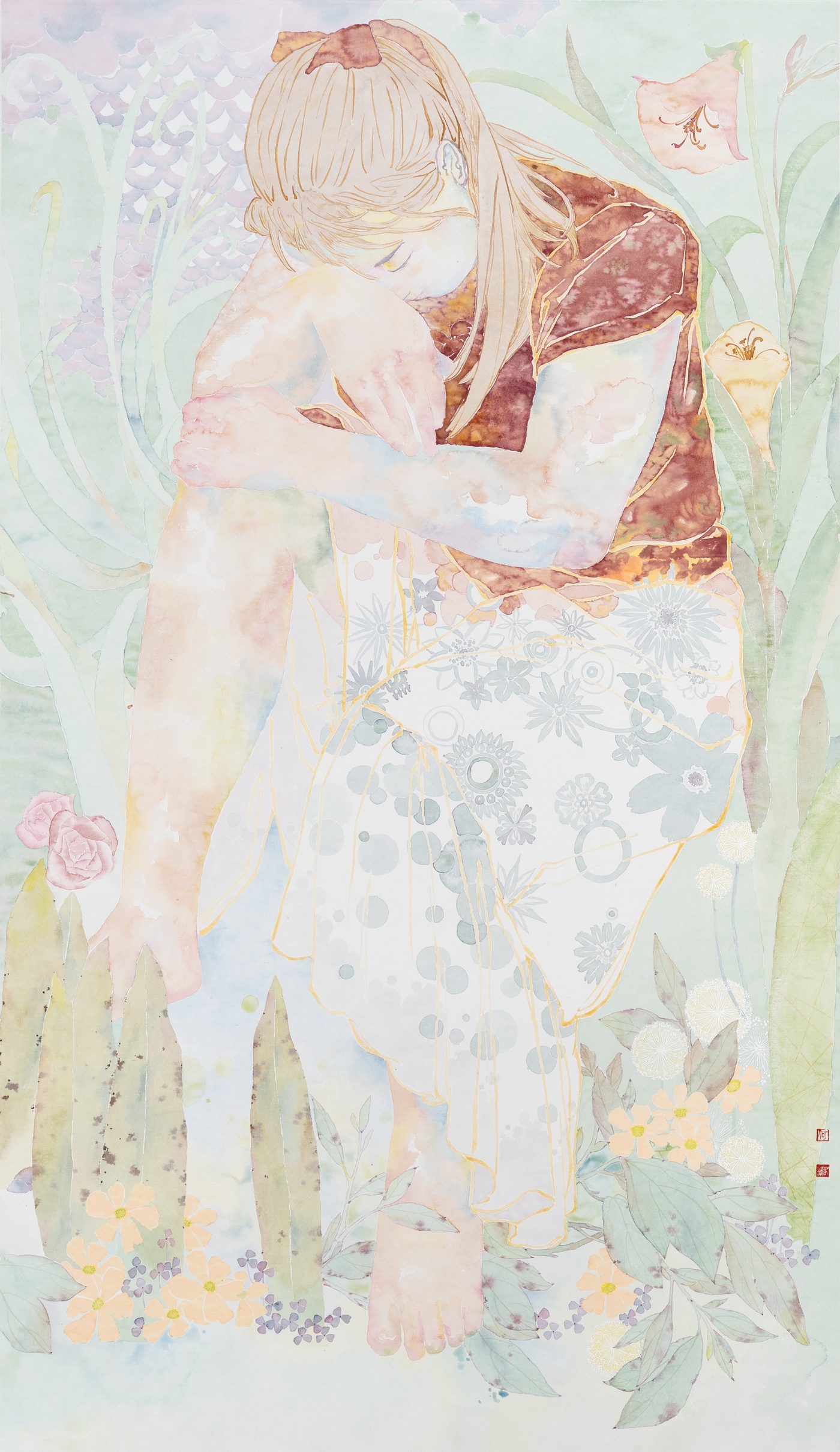 何若邻《遐思》180cmx96cm 何若邻《遐思》180cmx96cm