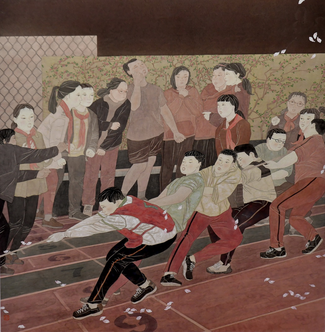 李军平《齐心协力》97cm x97cm 李军平《齐心协力》97cm x97cm