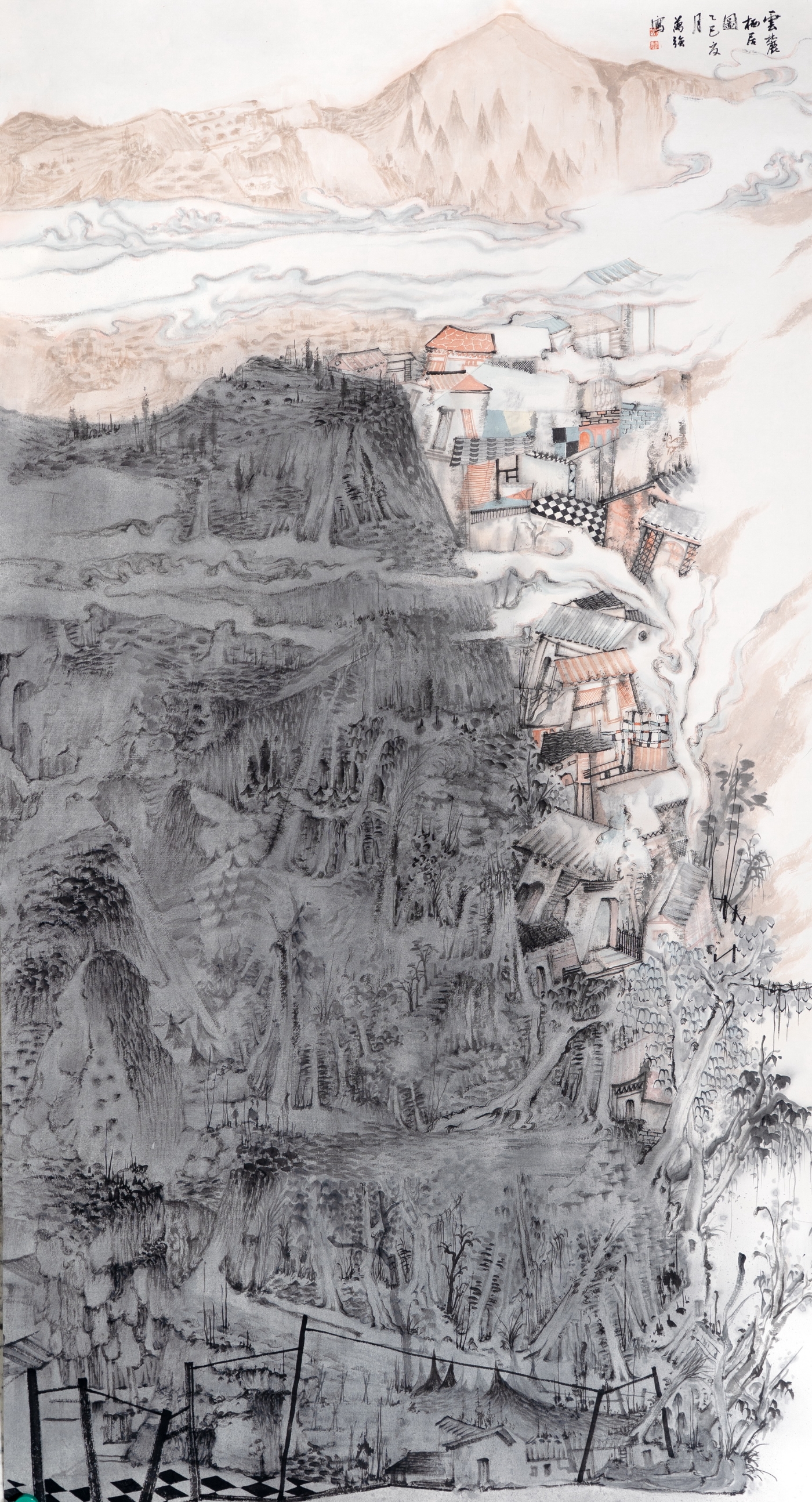 李万强《云麓栖云图》180cmx96cm 李万强《云麓栖云图》180cmx96cm