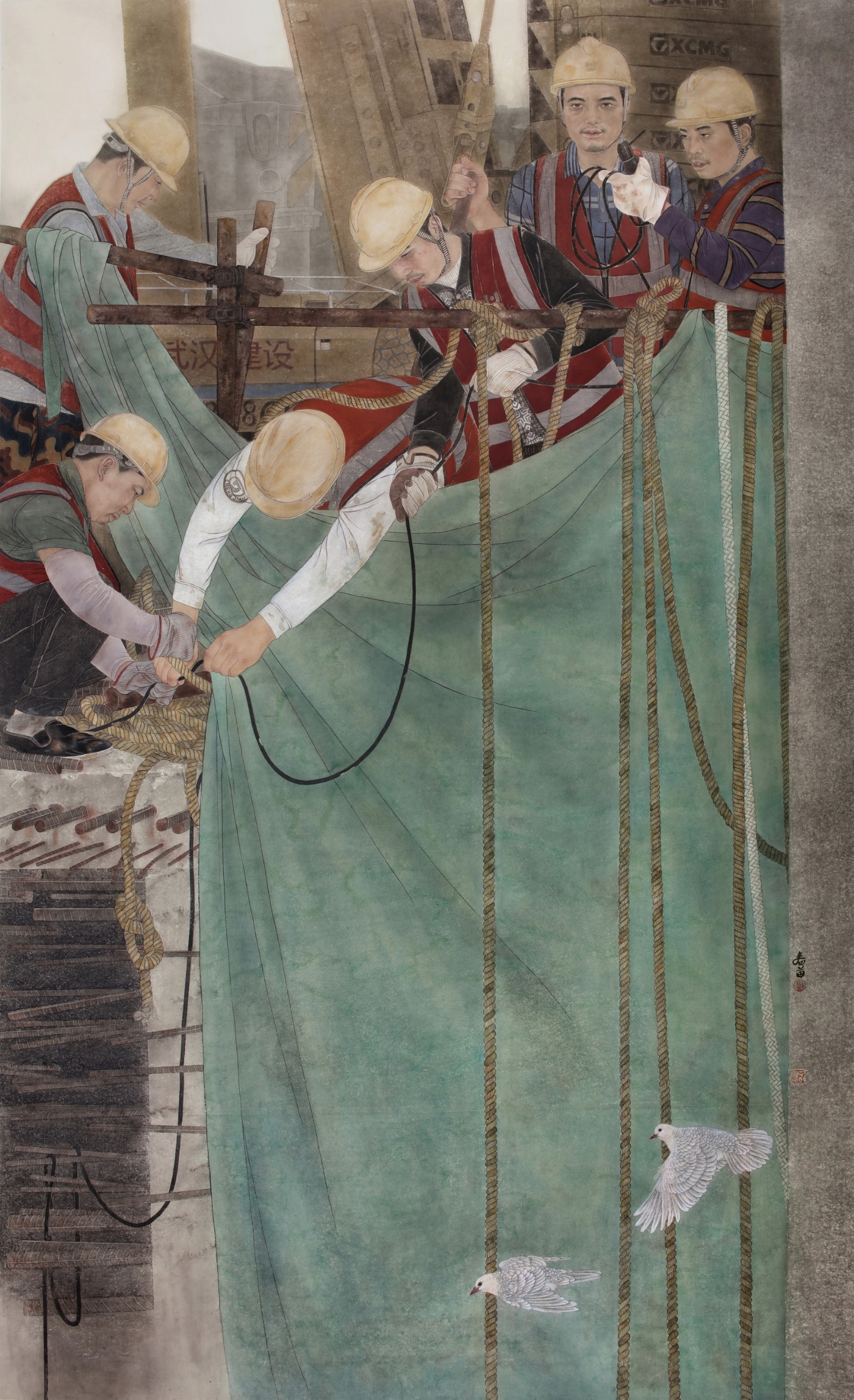 刘春苗《城市奏鸣曲》132x221cm  刘春苗《城市奏鸣曲》132x221cm