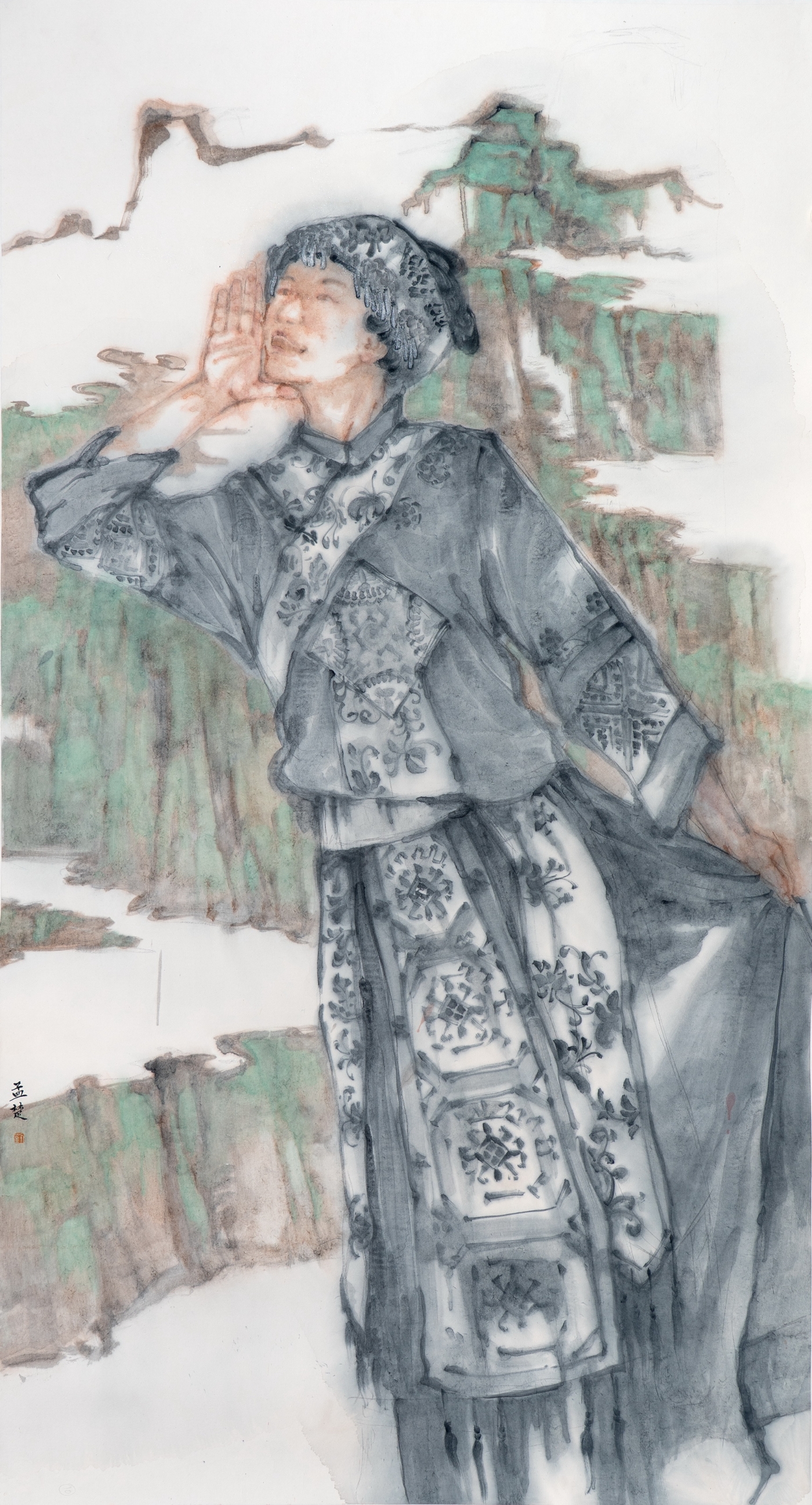 刘孟楚《峡江情》180cmx96cm 刘孟楚《峡江情》180cmx96cm