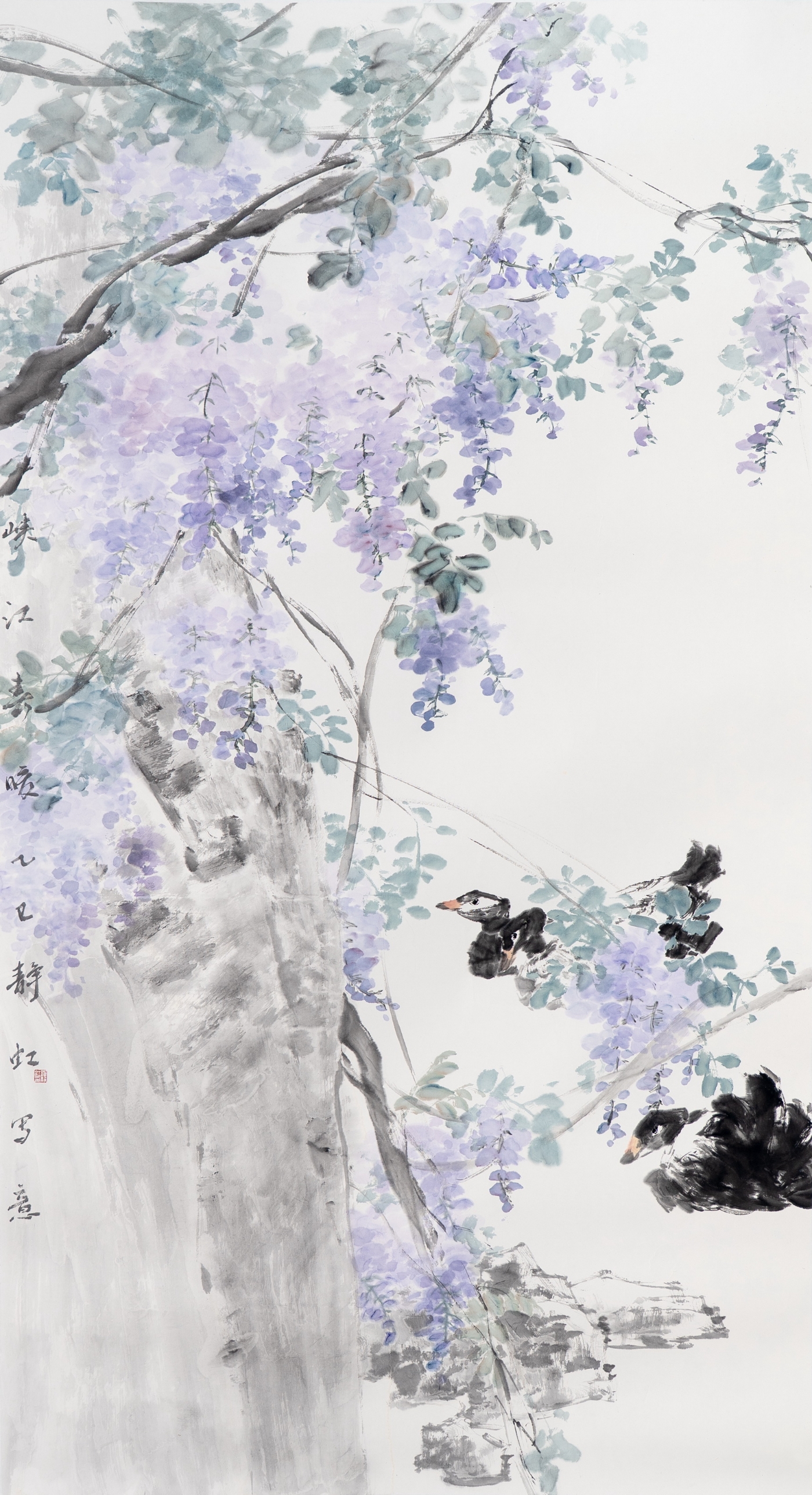 罗静虹《峡江春暖》180cmx96cm 罗静虹《峡江春暖》180cmx96cm