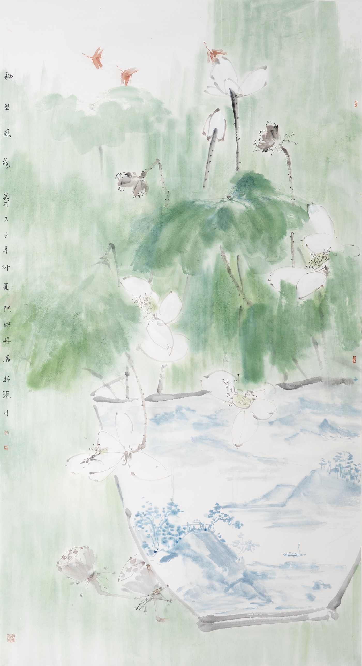 门雅丹《釉里风荷》180cmx96cm 门雅丹《釉里风荷》180cmx96cm