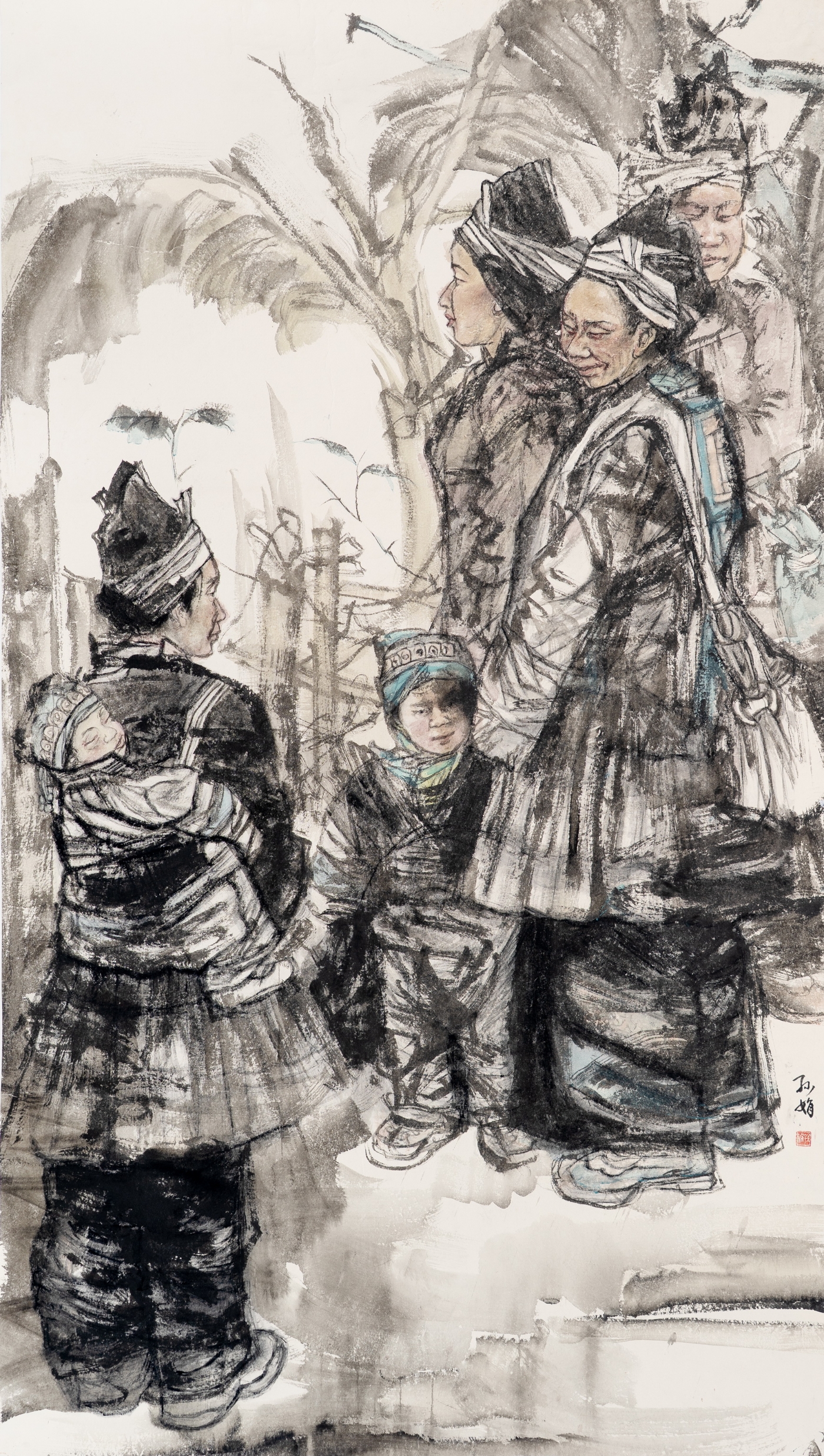 孙娟《苗寨春暖》180cmx96cm 孙娟《苗寨春暖》180cmx96cm