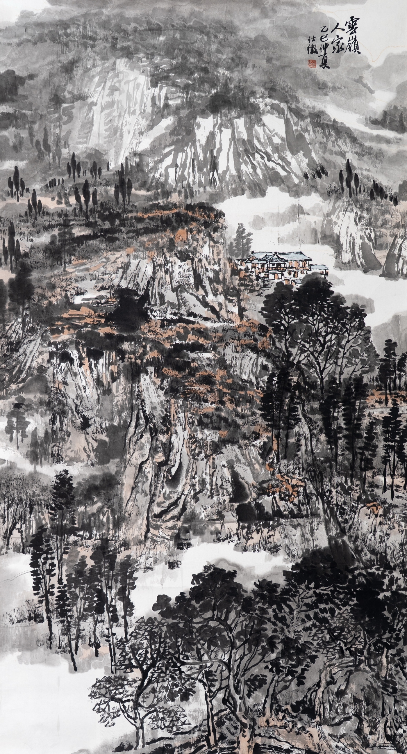 谈士征《云岭人家》180cmx96cm 谈士征《云岭人家》180cmx96cm