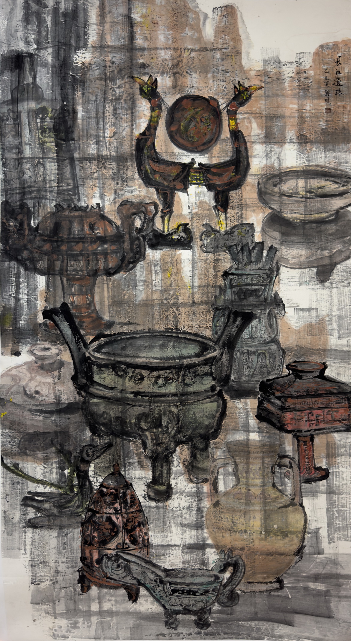 叶丽琼 《长江遗珠》180×98cm 叶丽琼 《长江遗珠》180×98cm