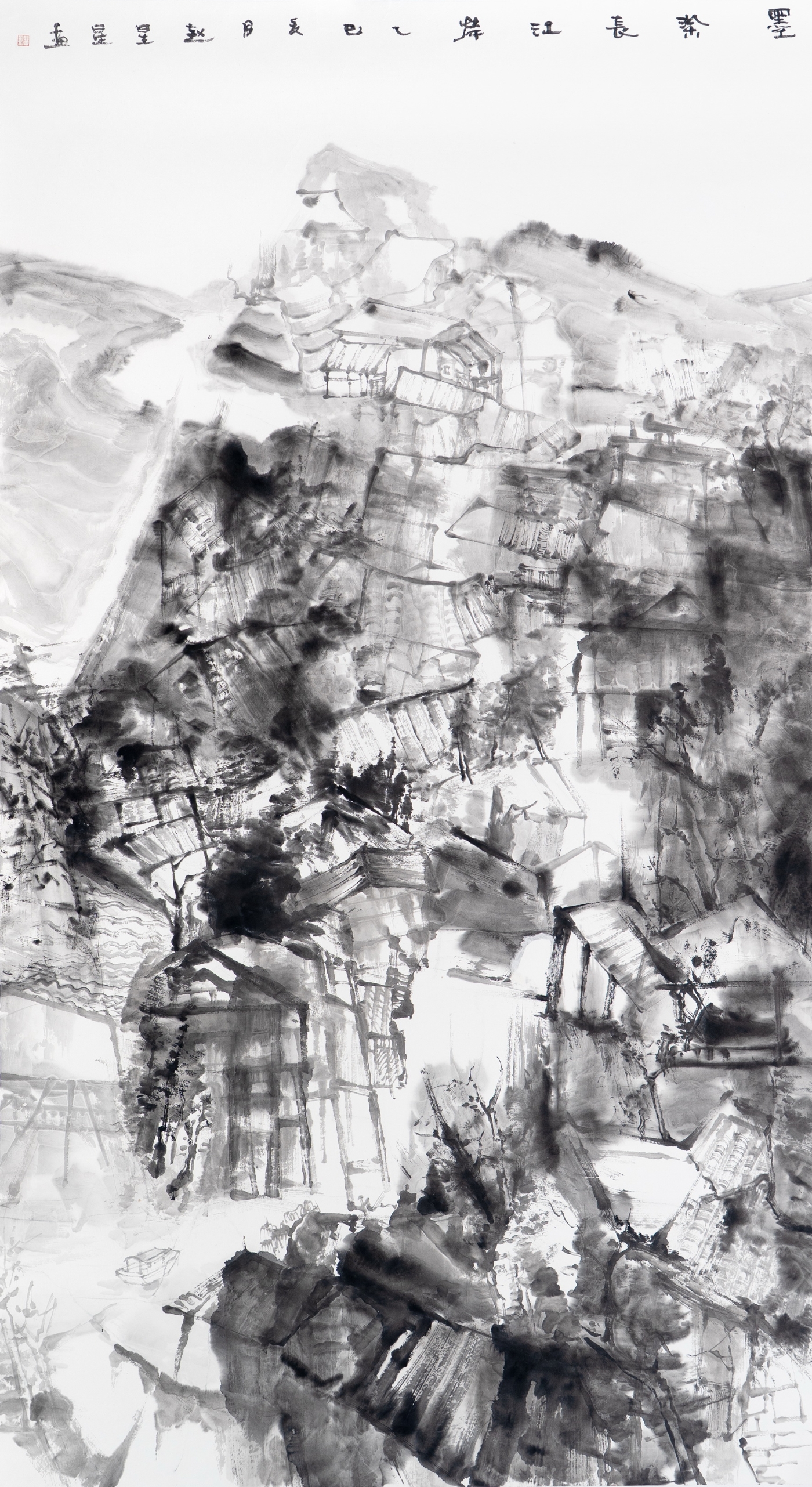 赵星星《墨染长江岸》180cmx96cm 赵星星《墨染长江岸》180cmx96cm