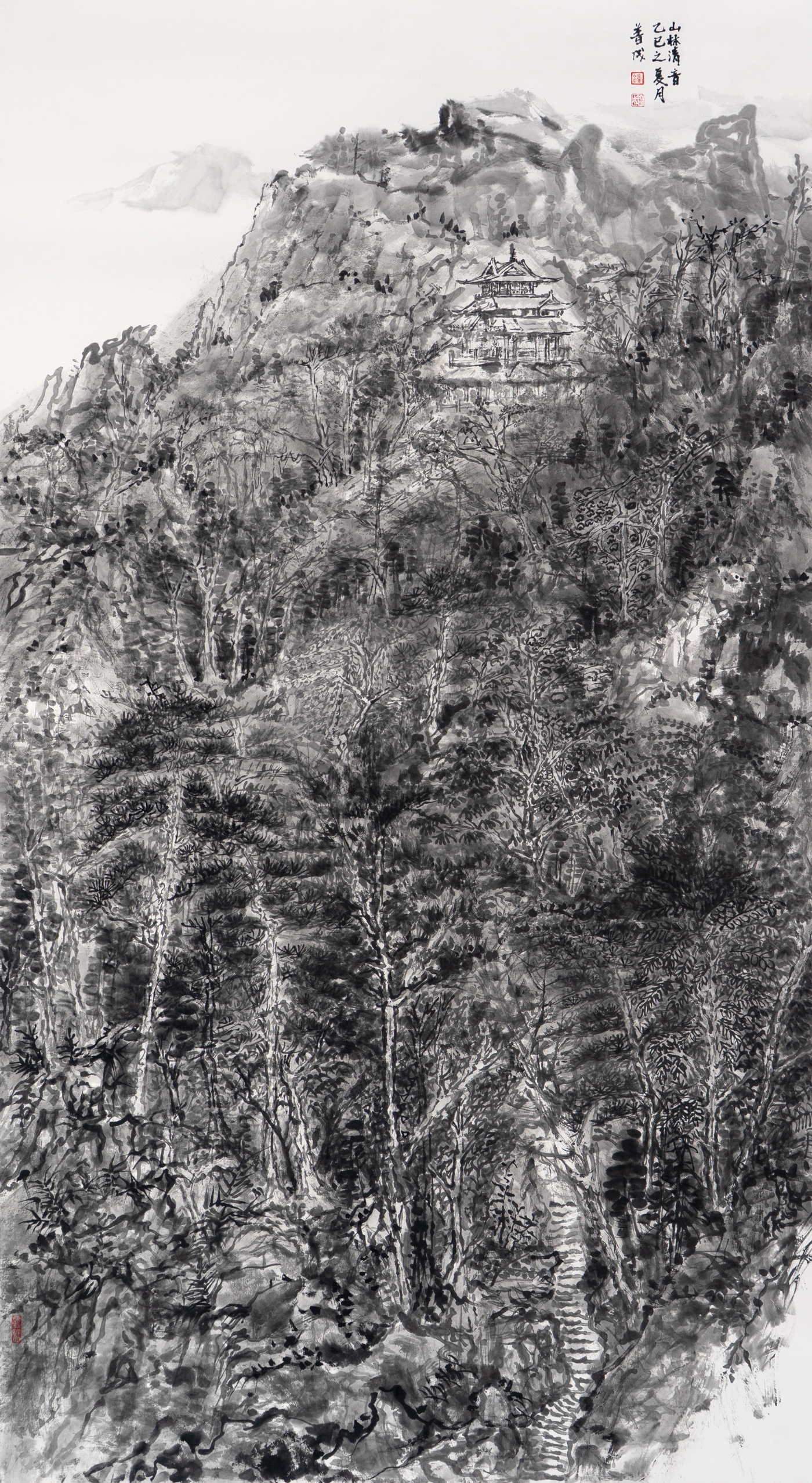 钟普成《山林清音》180cmx96cm 钟普成《山林清音》180cmx96cm