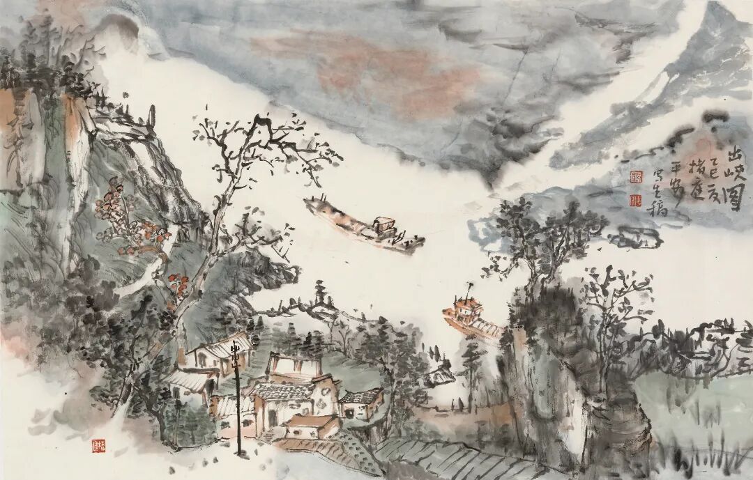 出峡图·宜昌 44cm×69cm 2025年.JPG