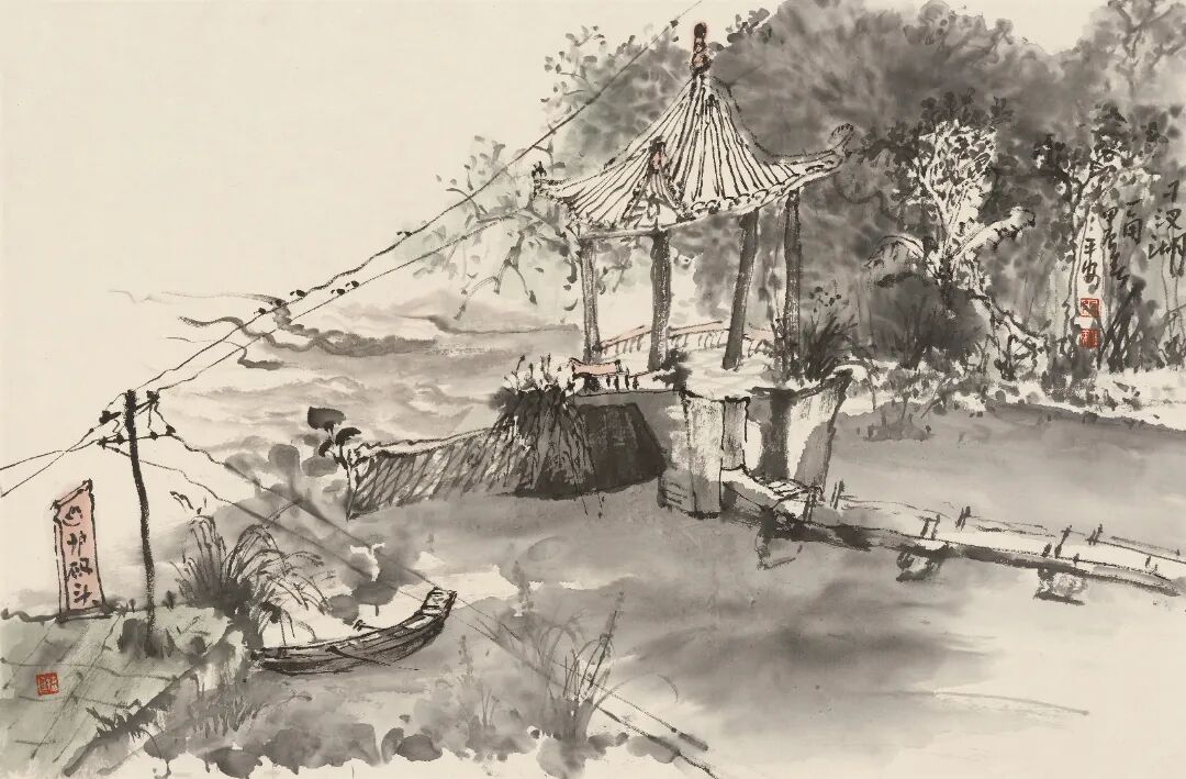 汈汊湖一角 46cm×70cm 2024年.JPG