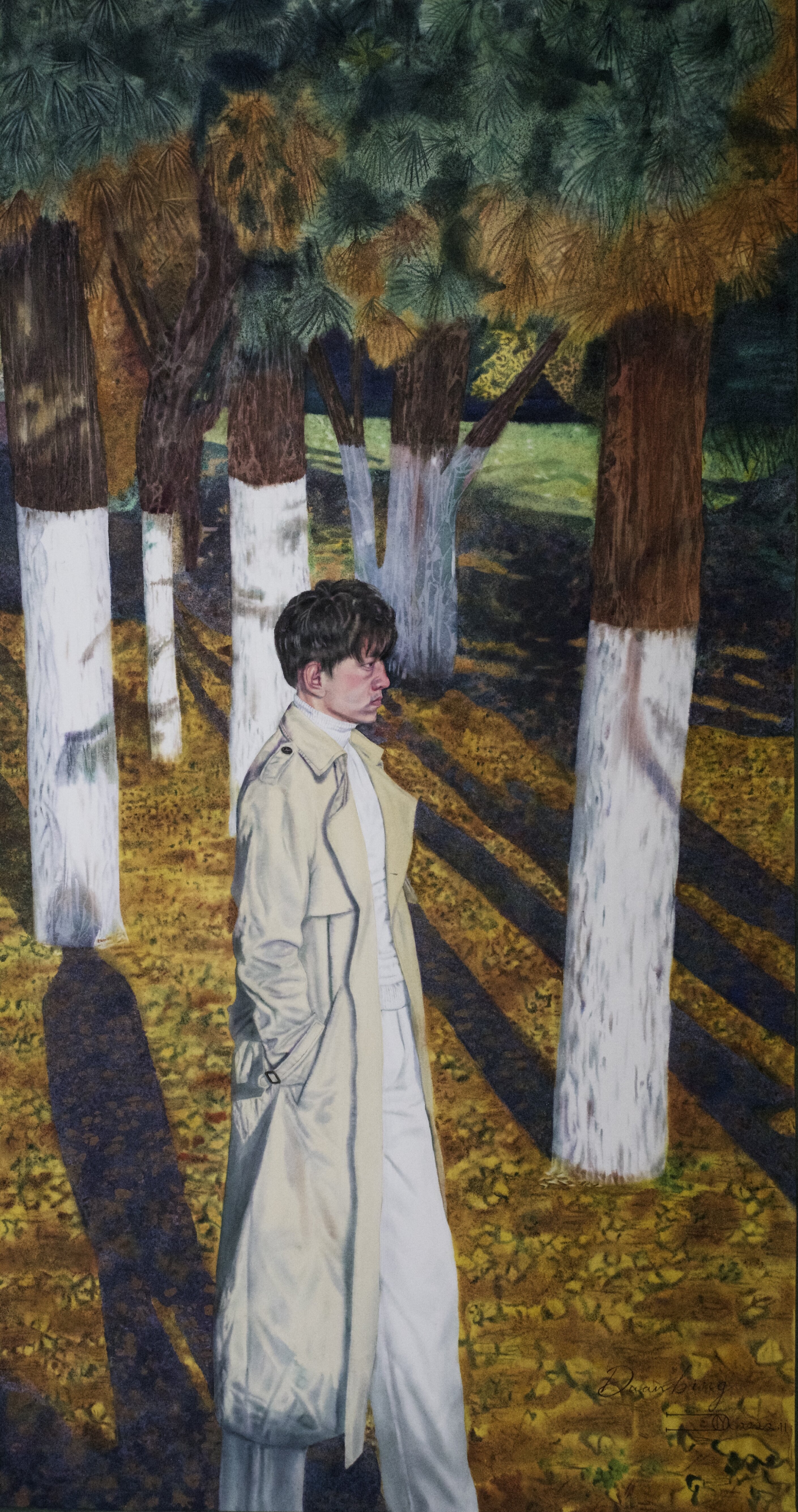 105段兵 《秋》纸本水彩 100×53cm 2025