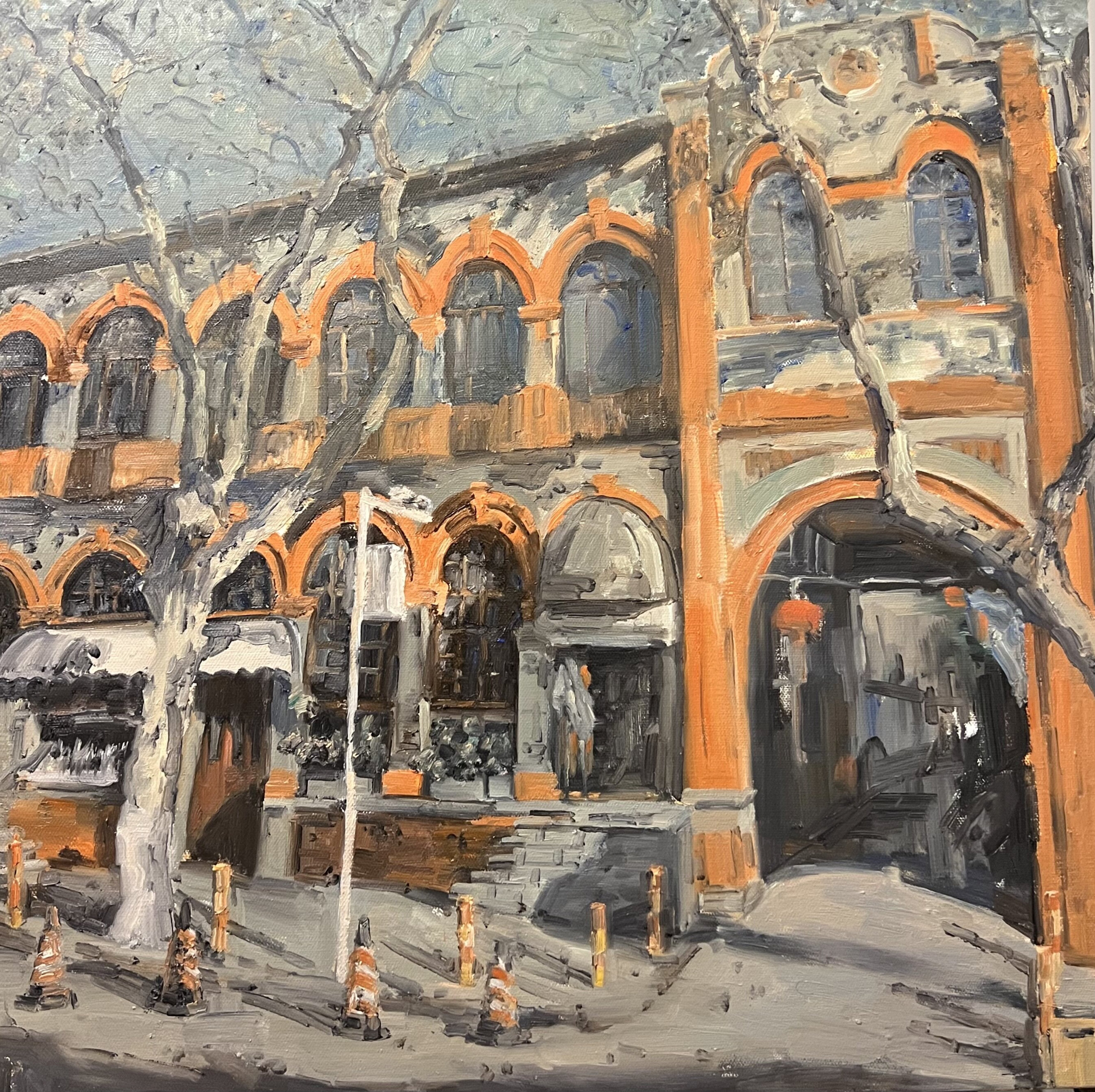 271刘子萱+《记同兴里》+油画+65×65cm+2024年