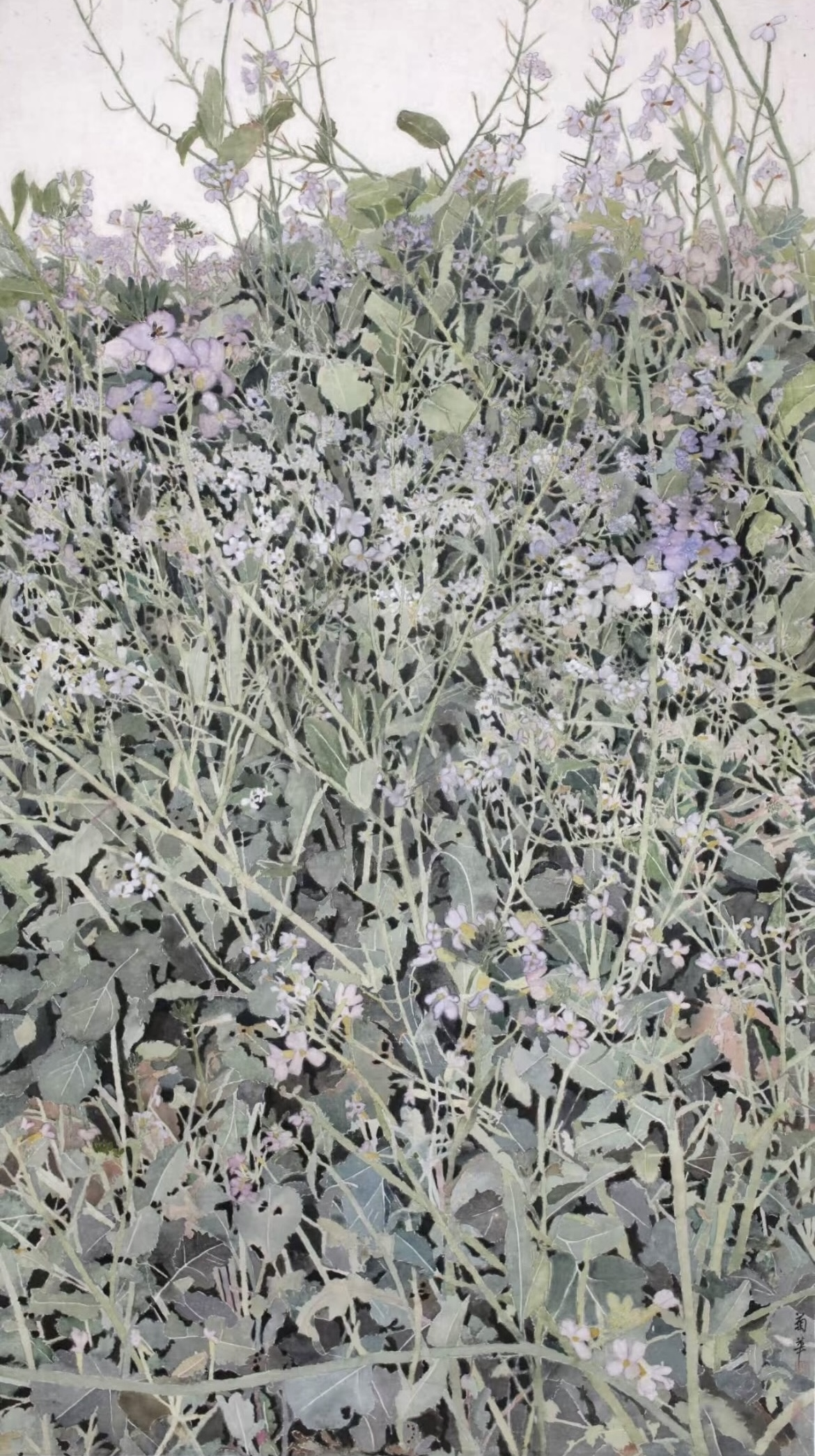 623叶菊华 绿箩霓裳  宣纸 176x97cm